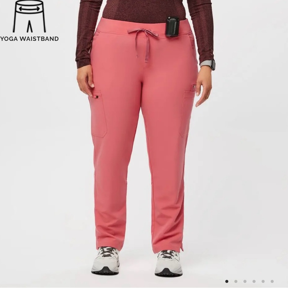 Figs desert rose Yola high waisted scrub pants in XL